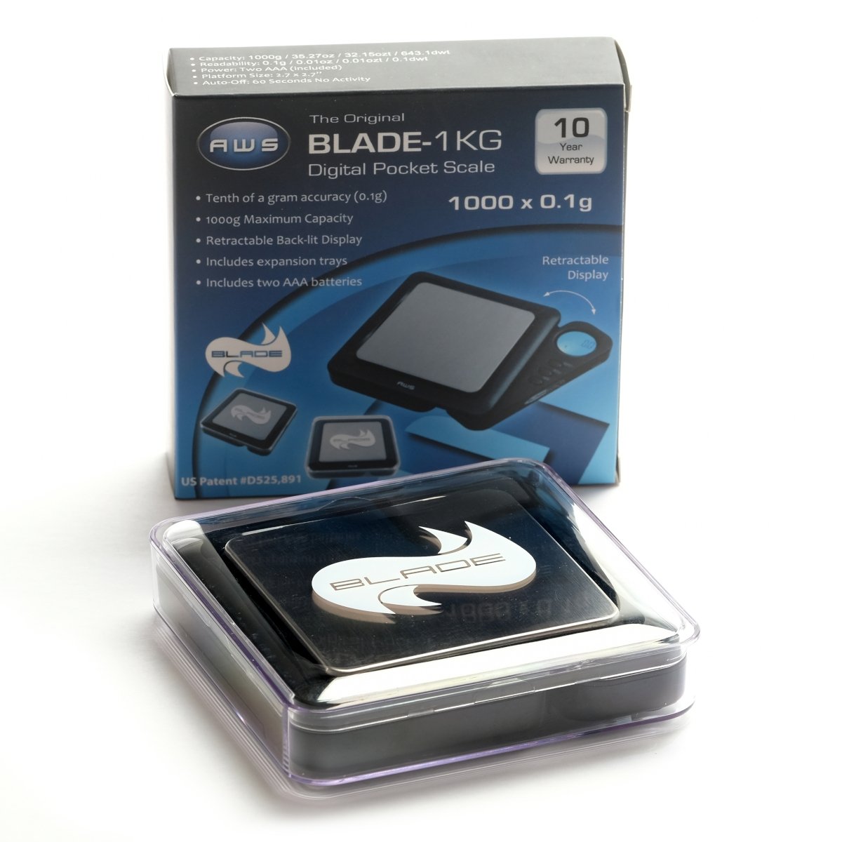 1000 X 0.1 Gram Backlit Digital Pocket Scale Scales