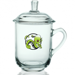 Kraken Glass Tea Cup with Lid